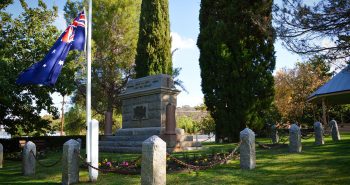 The Maldon Cenotaph at Maldon Shire Gardens.