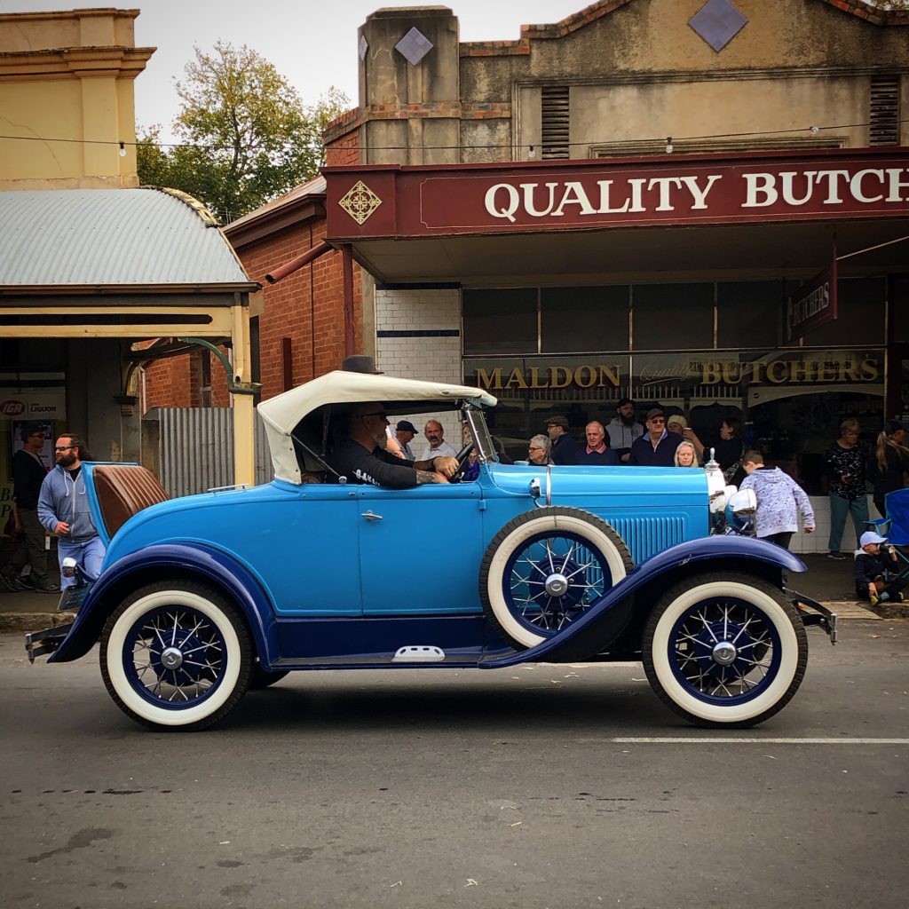 Blue Vintage Car - Maldon Easter Parade