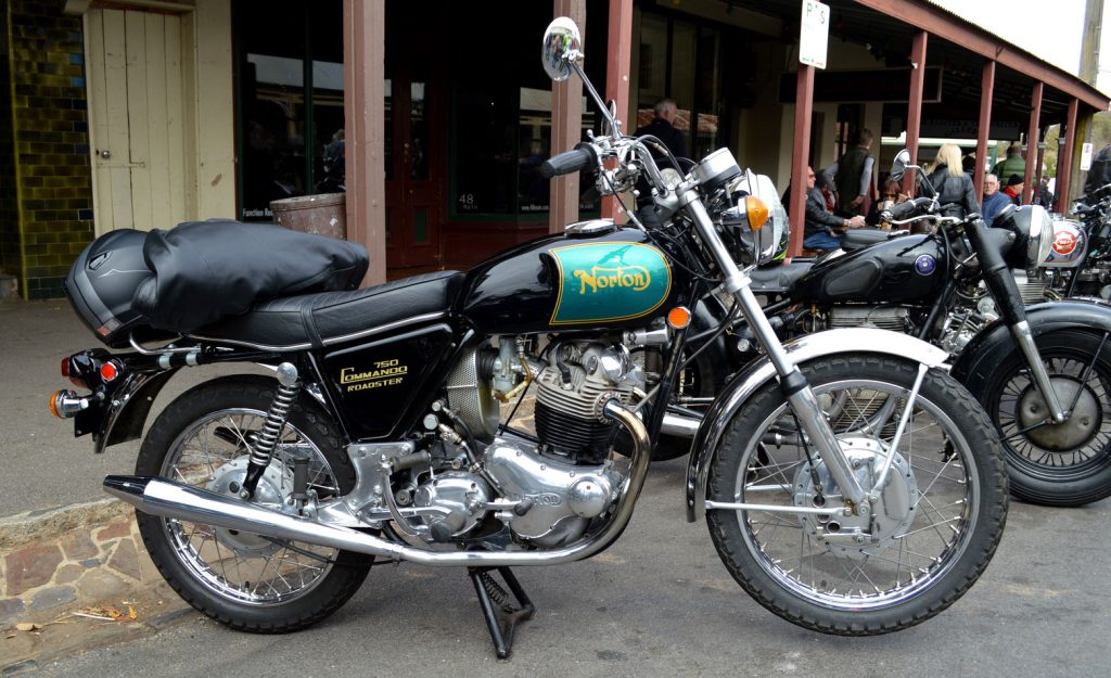 Vintage Norton Motorcycle - Main Street Maldon - 2019