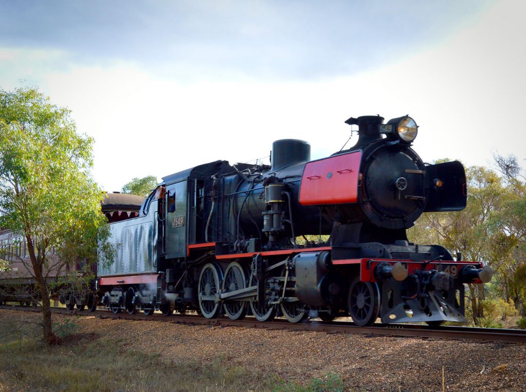 Steam Locomotive J549 departing Maldon - May 2019